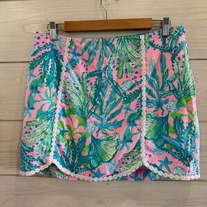 Lilly Pulitzer Patty Skort Size 10 Mandevilla Baby Hip Nautic Coastal Vacation